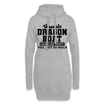 Drachenboot Racing Crew Paddlers Wassersport - Hoodie-Kleid - Grau meliert - Vorne