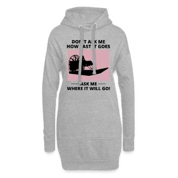 Airboat Fanboat Airboating Planeboat Swamp Boot - Hoodie-Kleid - Grau meliert - Vorne