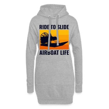 Airboat Fanboot Airboating Vintage Retro - Hoodie-Kleid - Grau meliert - Vorne