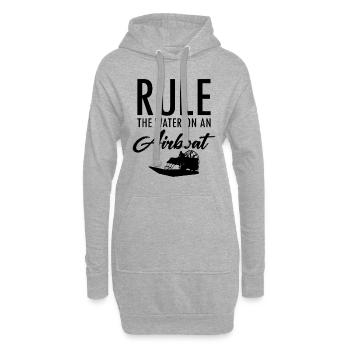 Airboat Fanboat Airboating Planeboat Bateau de marais - Sweat-shirt à capuche long Femme - gris chiné - Devant