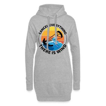 Kitesurfen Kiteboarding Kiteboarder Kitesurf - Hoodie-Kleid - Grau meliert - Vorne