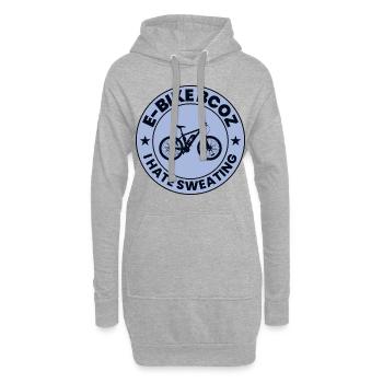 E-Bike Electric-Bike E-Cycliste Cycliste Cycliste Rider - Sweat-shirt à capuche long Femme - gris chiné - Devant