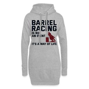 Barrel Racer Racing Reiten Reiten Rennen Rodeo - Hoodie-Kleid - Grau meliert - Vorne