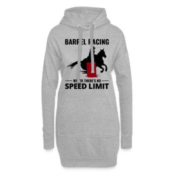 Barrel Racer Racing Équitation Course Rodeo - Sweat-shirt à capuche long Femme - gris chiné - Devant