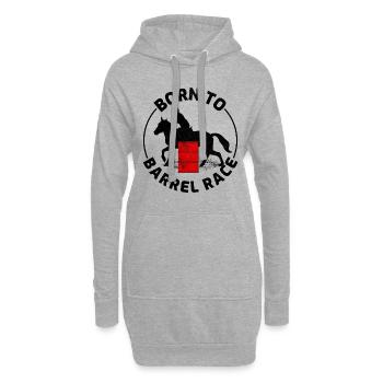 Barrel Racer Reiten Racing Rodeo Lustig - Hoodie-Kleid - Grau meliert - Vorne
