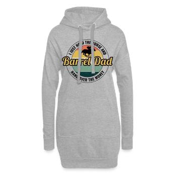 Barrel Racer Racing Horse Riding Dad Fathers day - Hoodie Dress - heather grey - Front
