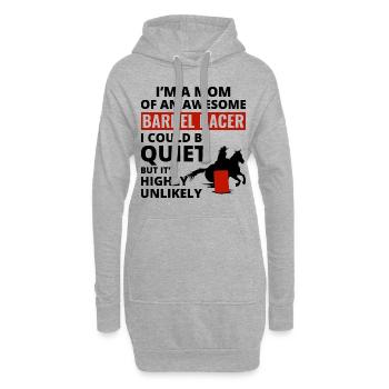 Barrel Racer Racing Équitation Maman Fête des Mères - Sweat-shirt à capuche long Femme - gris chiné - Devant