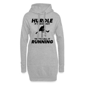 Haies Haies Hurdler Running Runner Athlètes - Sweat-shirt à capuche long Femme - gris chiné - Devant