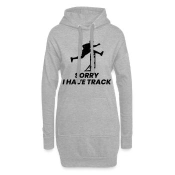 Haies Haies Hurdler Running Runner Athlètes - Sweat-shirt à capuche long Femme - gris chiné - Devant