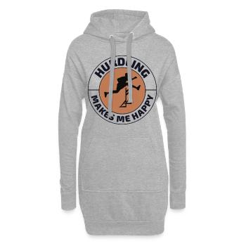 Haies Haies Hurdler Running Runner Athlètes - Sweat-shirt à capuche long Femme - gris chiné - Devant