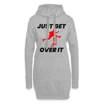 Haies Haies Hurdler Running Runner Athlètes - Sweat-shirt à capuche long Femme - gris chiné - Devant