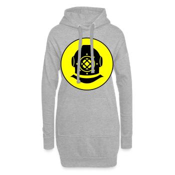 Apnoe Tauchen Kreis - Hoodie-Kleid - Grau meliert - Vorne