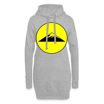 Berge Symbol Kreis - Hoodie-Kleid - Grau meliert - Vorne