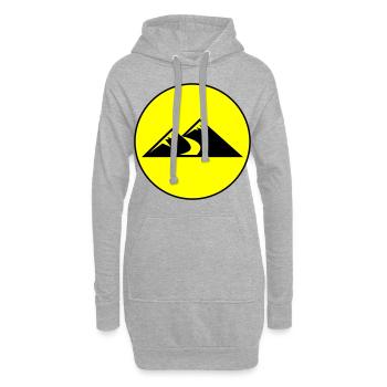 Mountains Icon Circle - Hoodie Dress - heather grey - Front