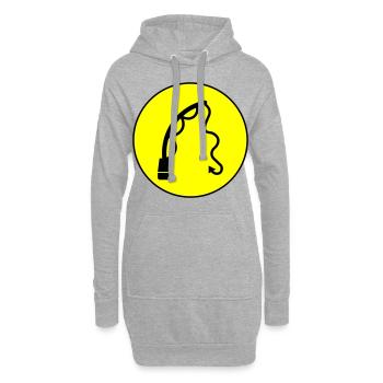 Icône de pêche à la canne à pêche - Sweat-shirt à capuche long Femme - gris chiné - Devant