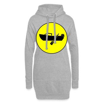 cercle d’icônes de démarrage - Sweat-shirt à capuche long Femme - gris chiné - Devant