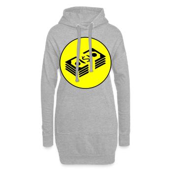 Geld Money Kreis - Hoodie-Kleid - Grau meliert - Vorne