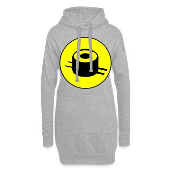 Sushi icon Kreis - Hoodie-Kleid - Grau meliert - Vorne