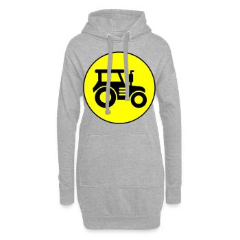 Cercle d’icônes de tracteur - Sweat-shirt à capuche long Femme - gris chiné - Devant