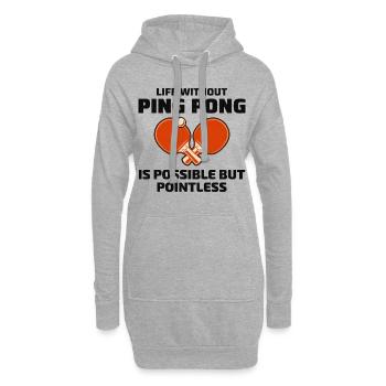 Ping Pong Master Entraîneur de Tennis de Table Paddle Player - Sweat-shirt à capuche long Femme - gris chiné - Devant