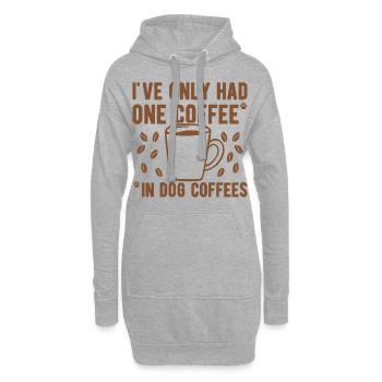 Café Disant Chien Cafés Cafés Amateurs de café - Sweat-shirt à capuche long Femme - gris chiné - Devant