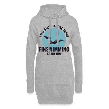 Natation Natation Natation Natation Sports nautiques - Sweat-shirt à capuche long Femme - gris chiné - Devant