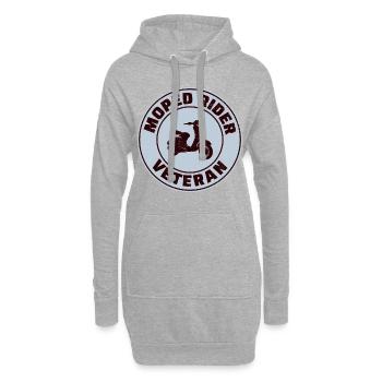 Roller Fahrer Scootering Motorrad Moped Bike - Hoodie-Kleid - Grau meliert - Vorne