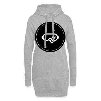 Cercle de lunettes de plongée - Sweat-shirt à capuche long Femme - gris chiné - Devant