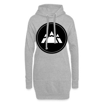 Berge - Hoodie-Kleid - Grau meliert - Vorne