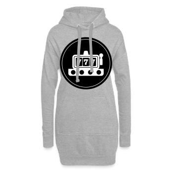 Einarmiger bandit Kreis - Hoodie-Kleid - Grau meliert - Vorne