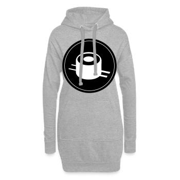 Sushi icon Kreis - Hoodie-Kleid - Grau meliert - Vorne