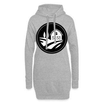 Farm Ernte Kreis - Hoodie-Kleid - Grau meliert - Vorne