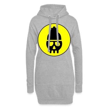 Skull kopf icon - Hoodie-Kleid - Grau meliert - Vorne