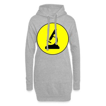 Icône d’icône de microscope - Sweat-shirt à capuche long Femme - gris chiné - Devant