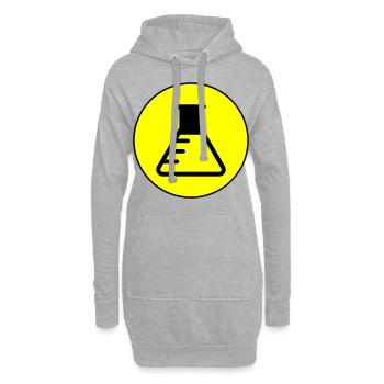 Icône de tube à essai - Sweat-shirt à capuche long Femme - gris chiné - Devant
