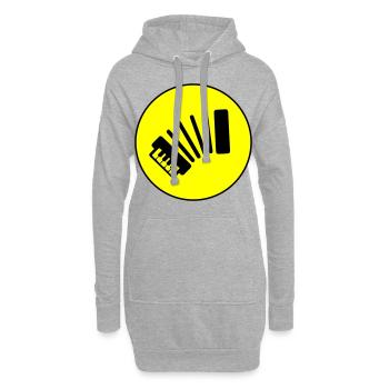 Musique d’accordéon - Sweat-shirt à capuche long Femme - gris chiné - Devant