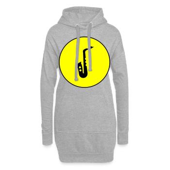 Trompete Symbol - Hoodie-Kleid - Grau meliert - Vorne