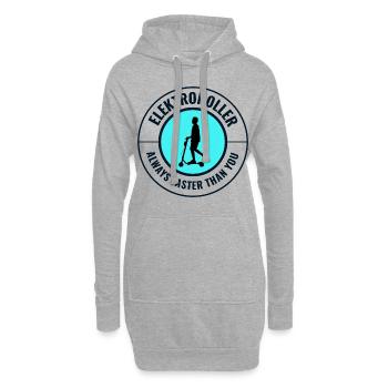 Elektroroller Fahrer Motorisierter E-Scooter - Hoodie-Kleid - Grau meliert - Vorne