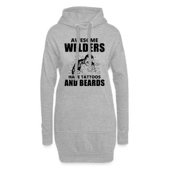 Schweißen Schweißer Metallkonstruktion Tattoos Bärte - Hoodie-Kleid - Grau meliert - Vorne