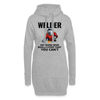Soudeur Métal Construction Ferronnerie - Sweat-shirt à capuche long Femme - gris chiné - Devant