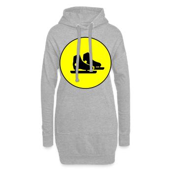 Eiskunstlauf Schlittschuhe - Hoodie-Kleid - Grau meliert - Vorne