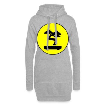 Bonsai icon Symbol - Hoodie-Kleid - Grau meliert - Vorne