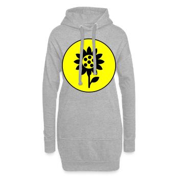 Icône d’icône de tournesol - Sweat-shirt à capuche long Femme - gris chiné - Devant