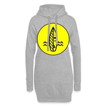 Surfboard icon icon - Hoodie Dress - heather grey - Front