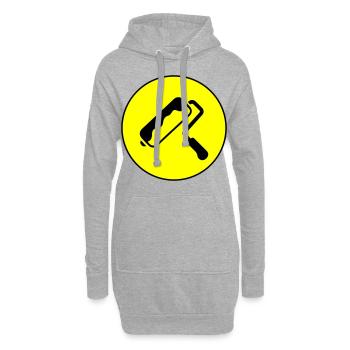 Maler Silhouette icon - Hoodie-Kleid - Grau meliert - Vorne