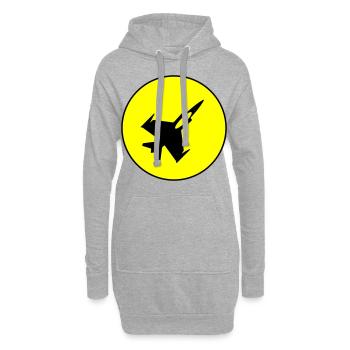 Flugzeug jet symbol - Hoodie-Kleid - Grau meliert - Vorne
