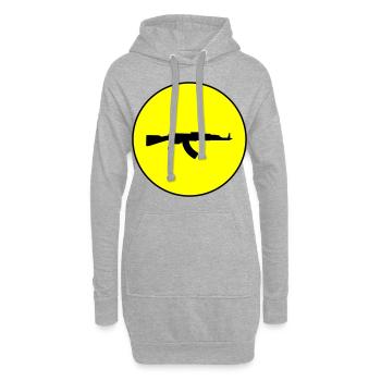 Gewehr icon symbol - Hoodie-Kleid - Grau meliert - Vorne