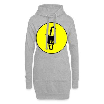 Icône d’icône de tronçonneuse - Sweat-shirt à capuche long Femme - gris chiné - Devant