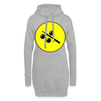Icône de symbole de billard - Sweat-shirt à capuche long Femme - gris chiné - Devant