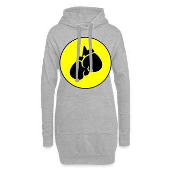 Boxhandschuhe symbol - Hoodie-Kleid - Grau meliert - Vorne